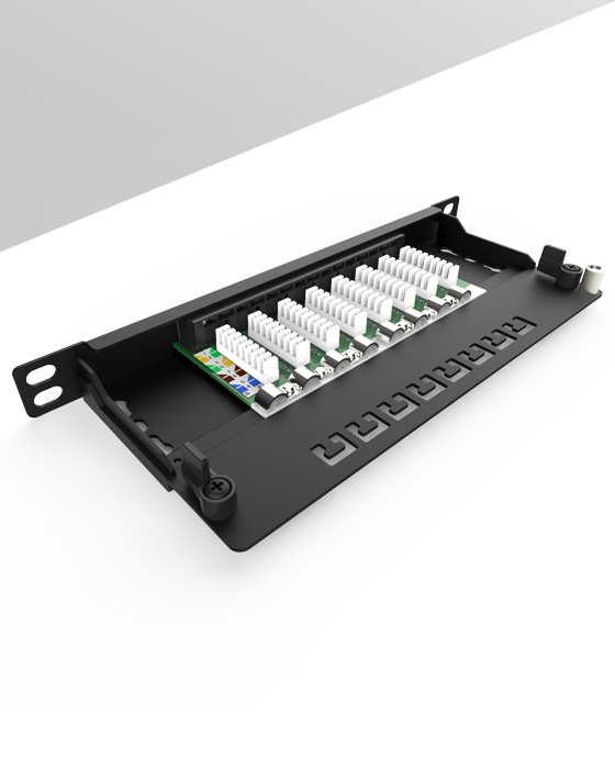 英曼0.5U8口-防塵網絡配線架